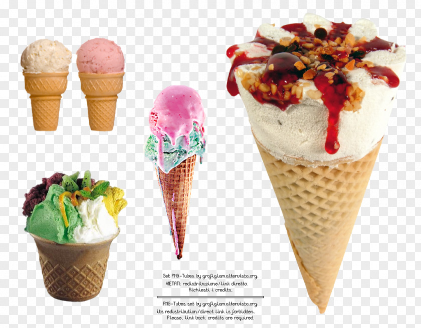 Ice Cream Gelato Cones Sundae Chocolate PNG