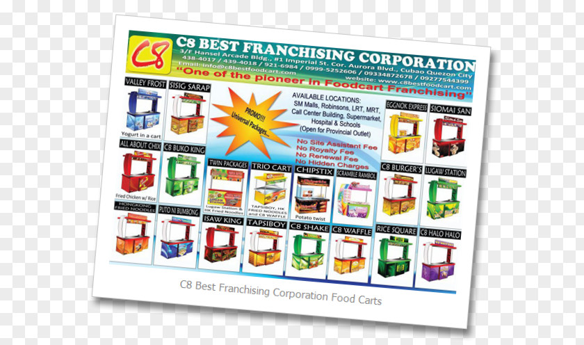 Food Cart C8 Best Franchising Corporation Isaw Business PNG