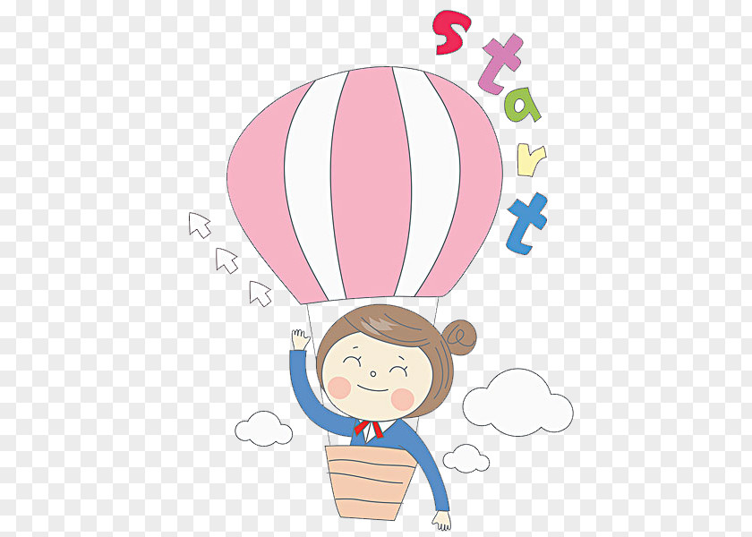 Hot Air Balloon Girl PNG air balloon , The girl in the hot clipart PNG