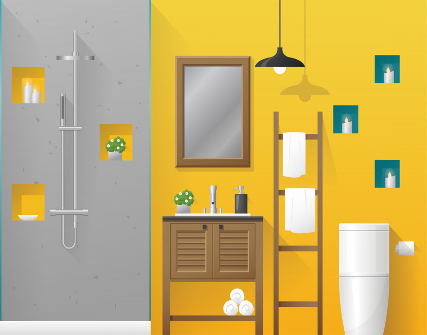 Interior Decoration Design Services Bathroom Illustration PNG