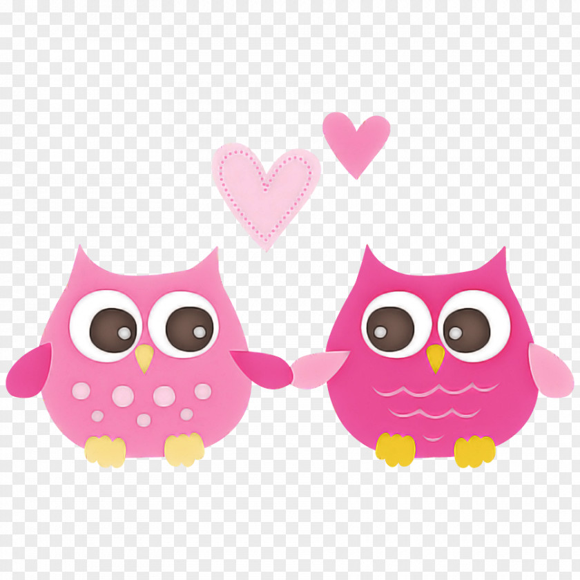 Owl Pink Bird Of Prey Cartoon PNG