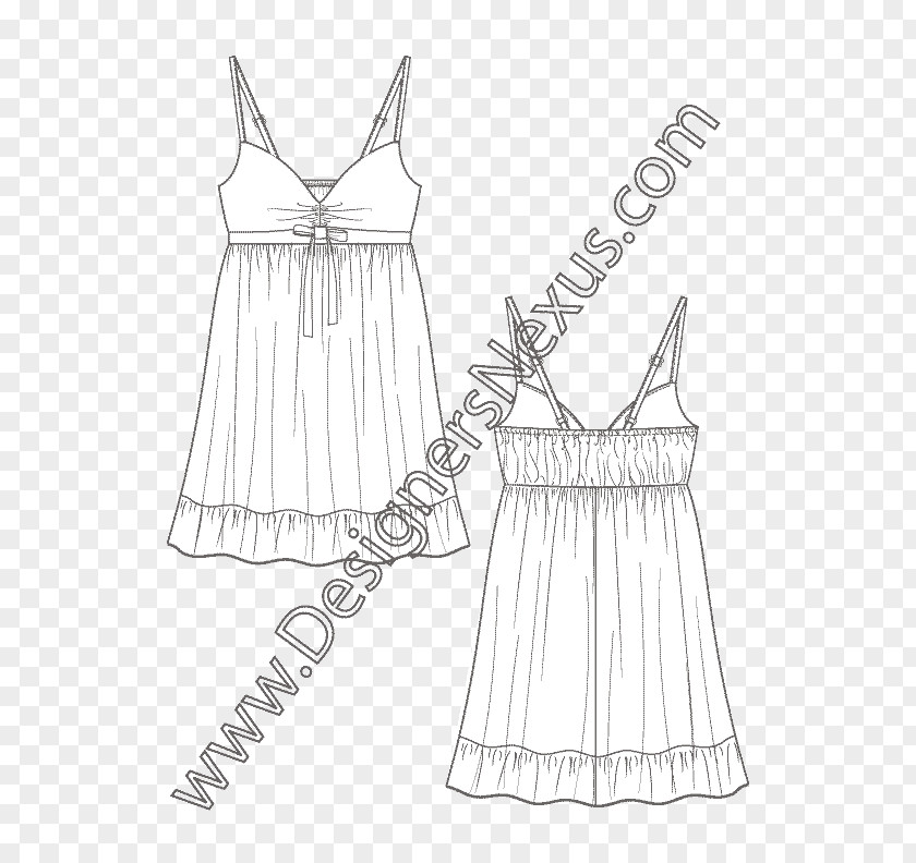 Dress Sketch Clothing Shoulder Sleeve PNG