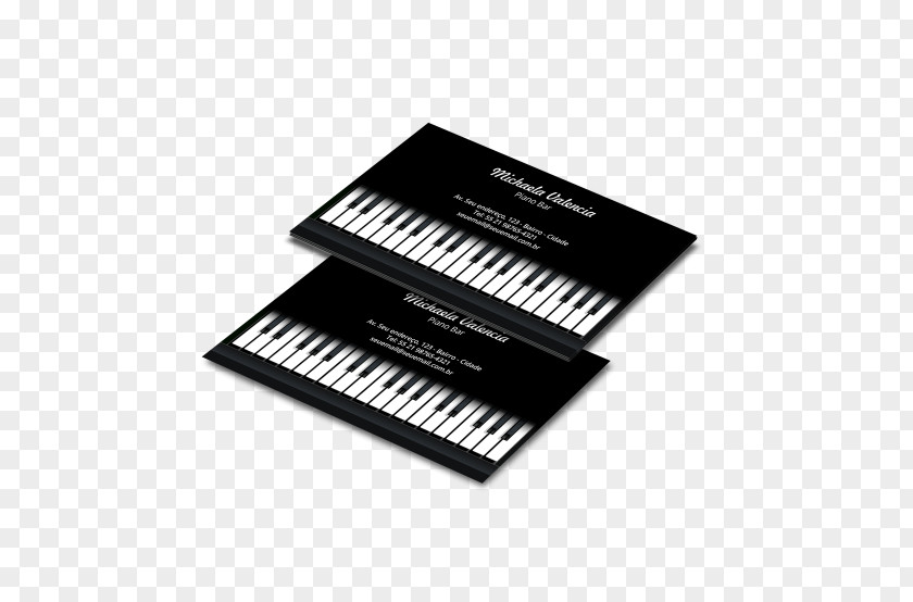 Ripper Digital Piano Electronic Keyboard Musical Paper Business Cards PNG
