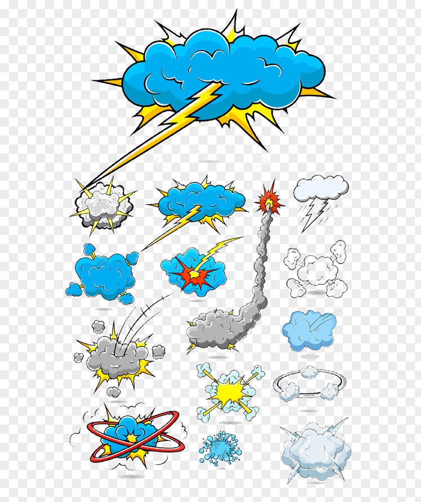 Vector Cloud Explosion PNG