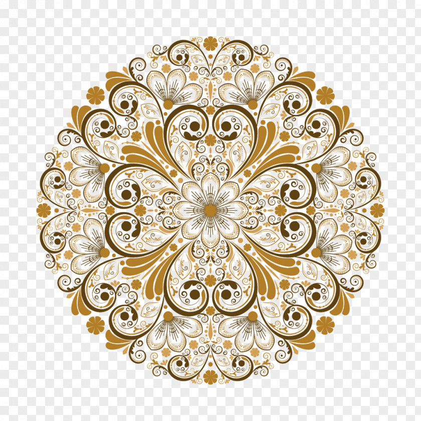 Continental Circle Motif Stencil PNG