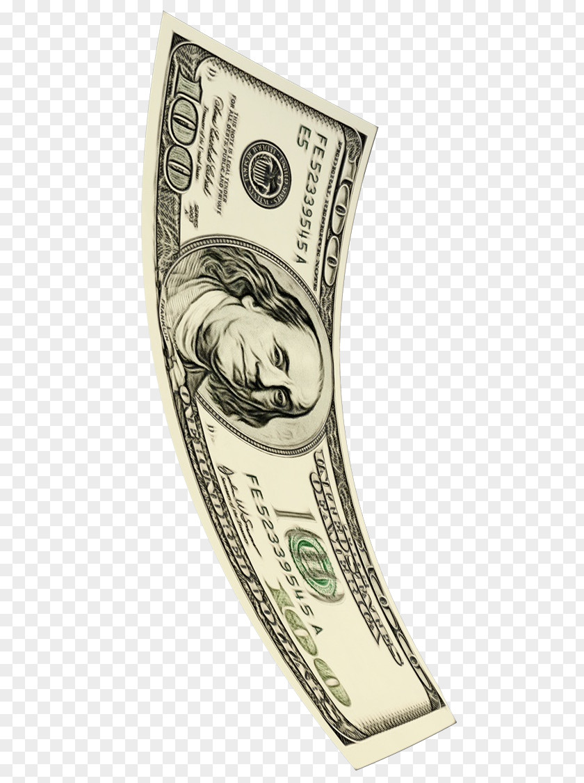 Money Clip Cash Watercolor Background PNG