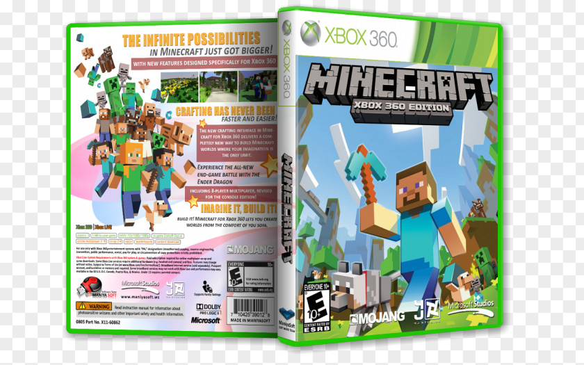 Season Two Xbox 360 Kinect Adventures!Front And Back Covers Minecraft: Story Mode PNG