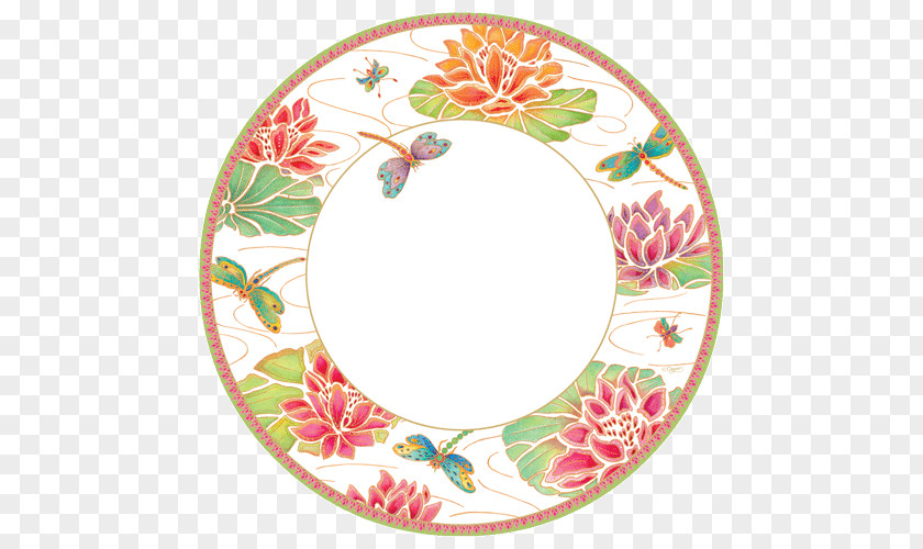 Watercolor Dessert Plate Cloth Napkins Tableware PNG