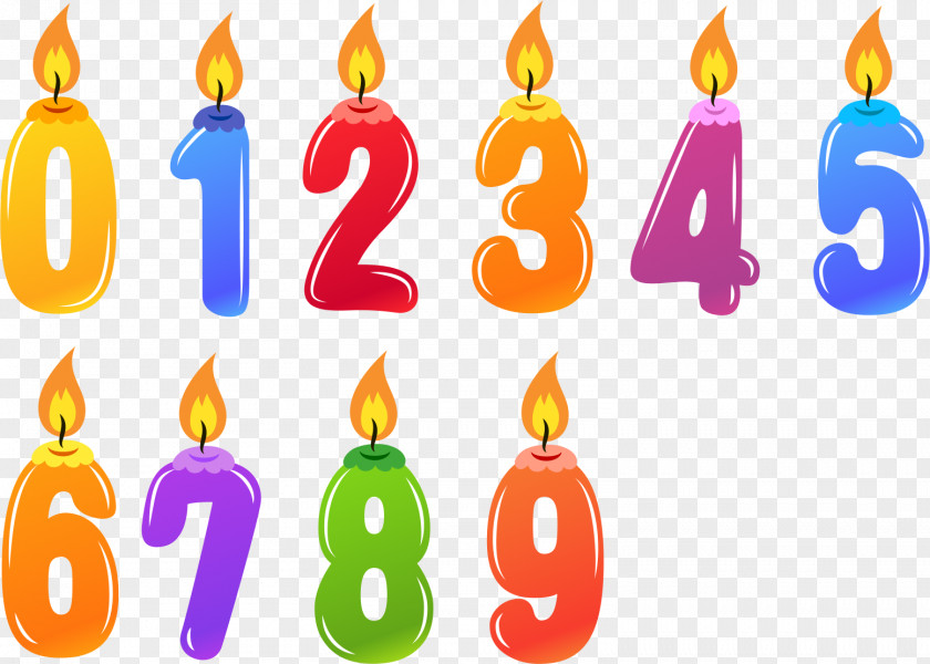 Birthday Candle Number Clip Art PNG