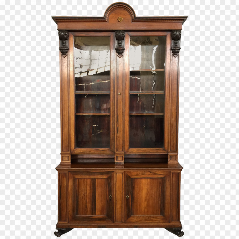 Bookshelf Bookcase Cupboard Antique Furniture PNG