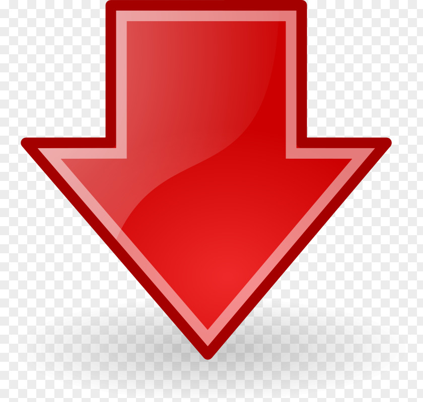 Down Arrow Transparent Red Clip Art PNG