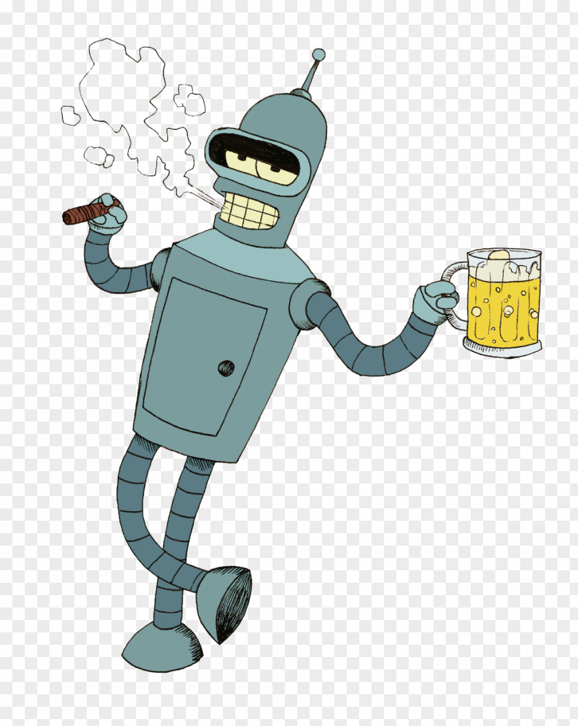 Futurama Bender T-shirt Philip J. Fry Robot Animated Cartoon PNG