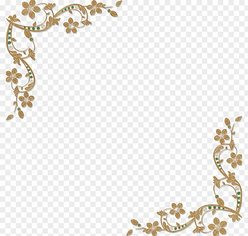 Gold Flower Frame Clipart Clip Art PNG
