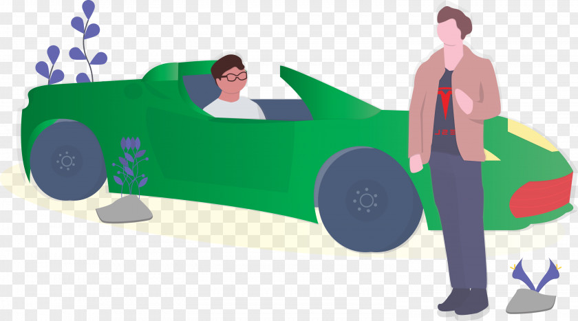Green Cartoon Vehicle Animation Car PNG