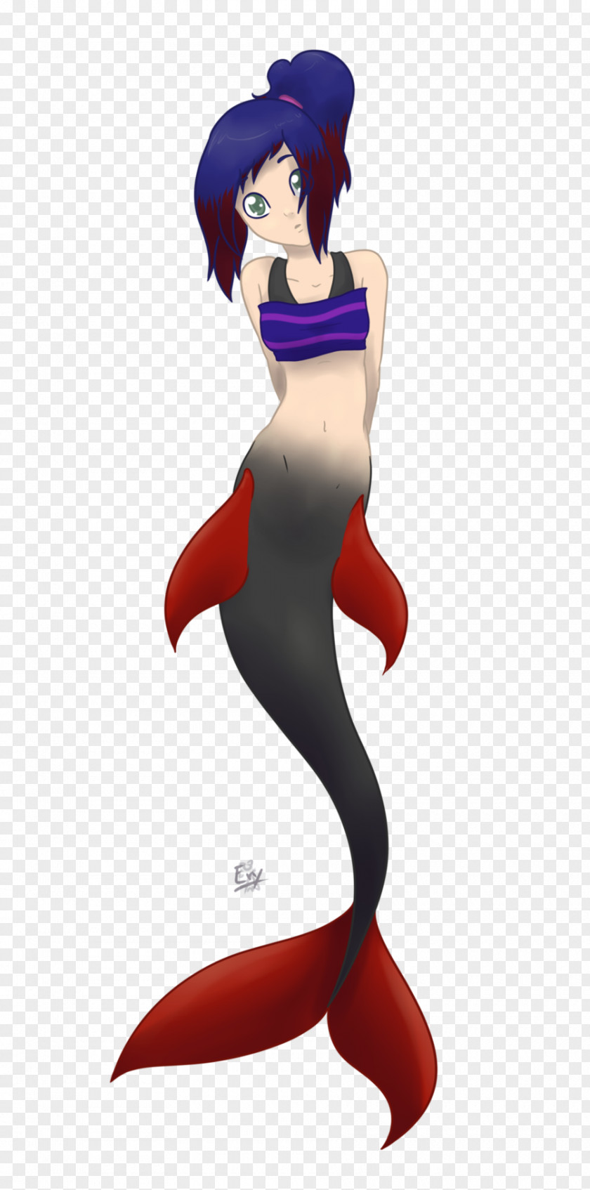 Mermaid Shark Woman Illustration Cartoon Figurine PNG