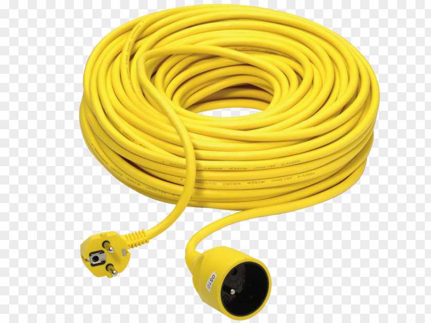 20 MOranje Exin TW#VZN29Extension Cords Extension Rallonge 10m Yellow Verlengkabel PNG