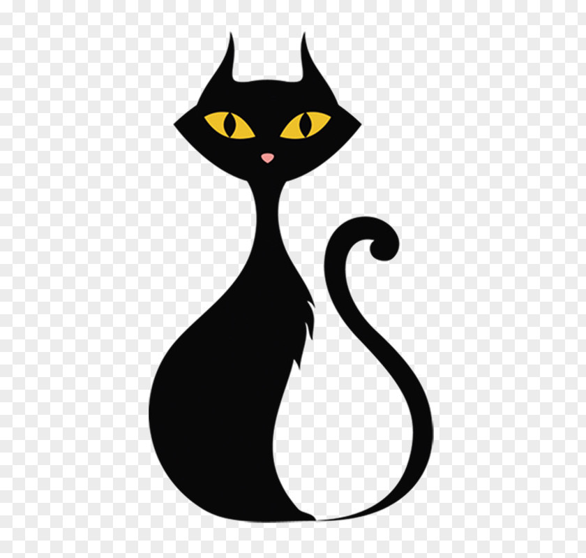 Black Cat Freeimg Clip Art Drawing Kitten PNG