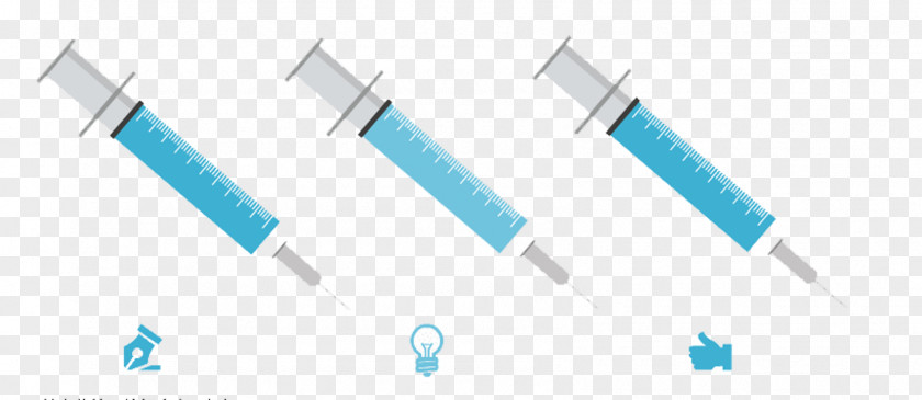 Blue Syringe Medicine Injection Hypodermic Needle PNG