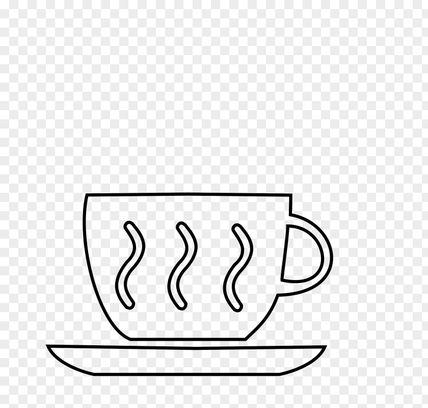 Linear Clipart Line Art Coffee Cup Mug Clip PNG
