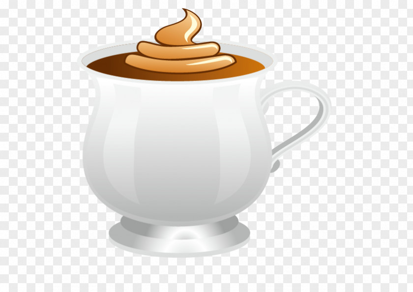 Vector Coffee Cup Cappuccino Mug PNG