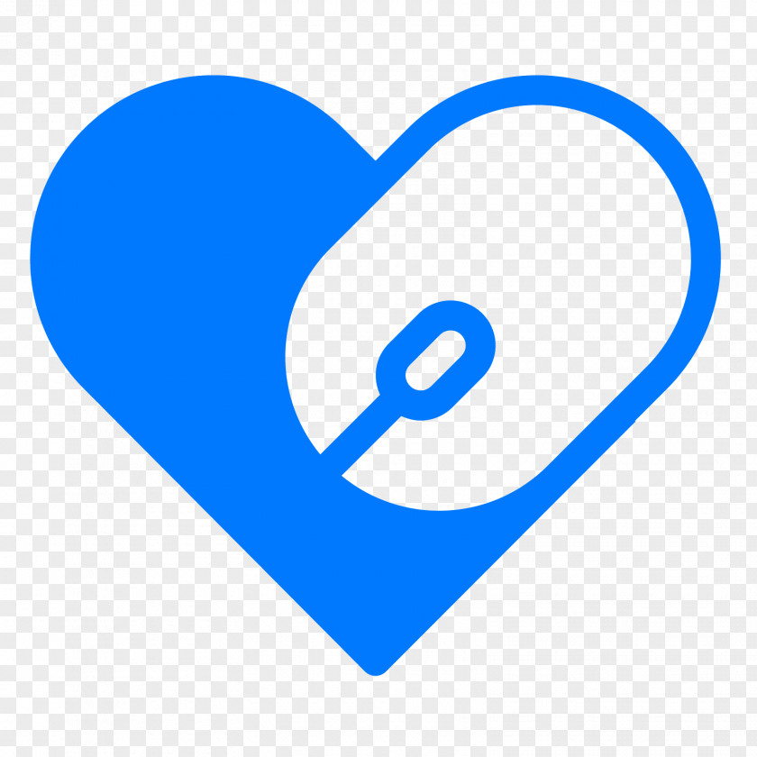 Filled Computer Mouse Pointer Heart PNG
