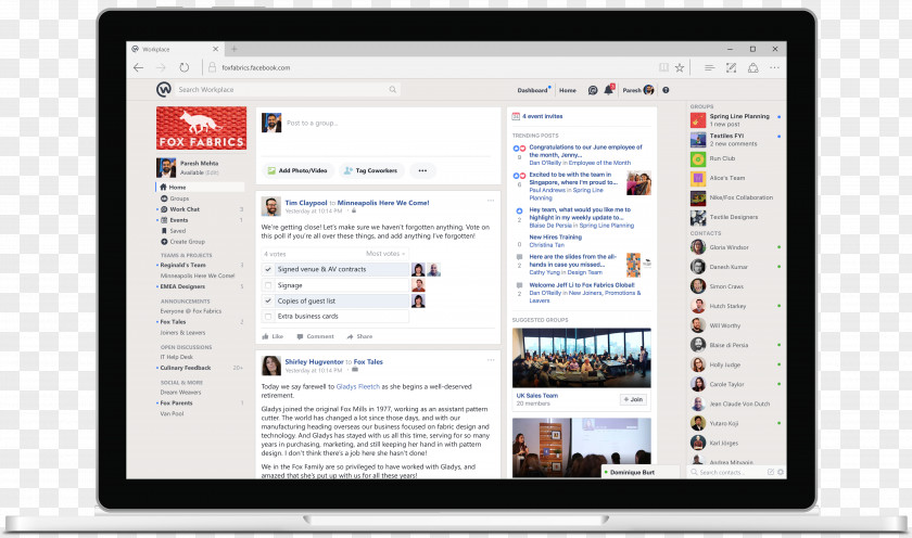 Facebook Workplace By F8 Enterprise Social Networking PNG