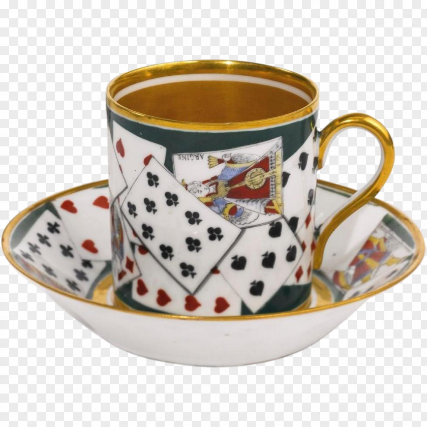 Hand Painted Coffee Cup Espresso Porcelain Saucer PNG