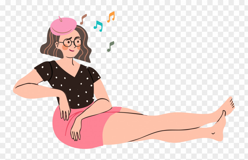 Relaxing Lady Woman PNG