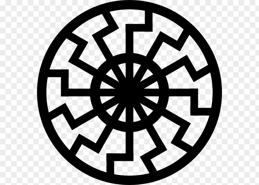 Symbol Black Sun Solar Tattoo Nazism PNG