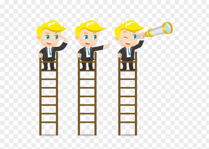The Boy On Ladder Businessperson Photography Illustration PNG