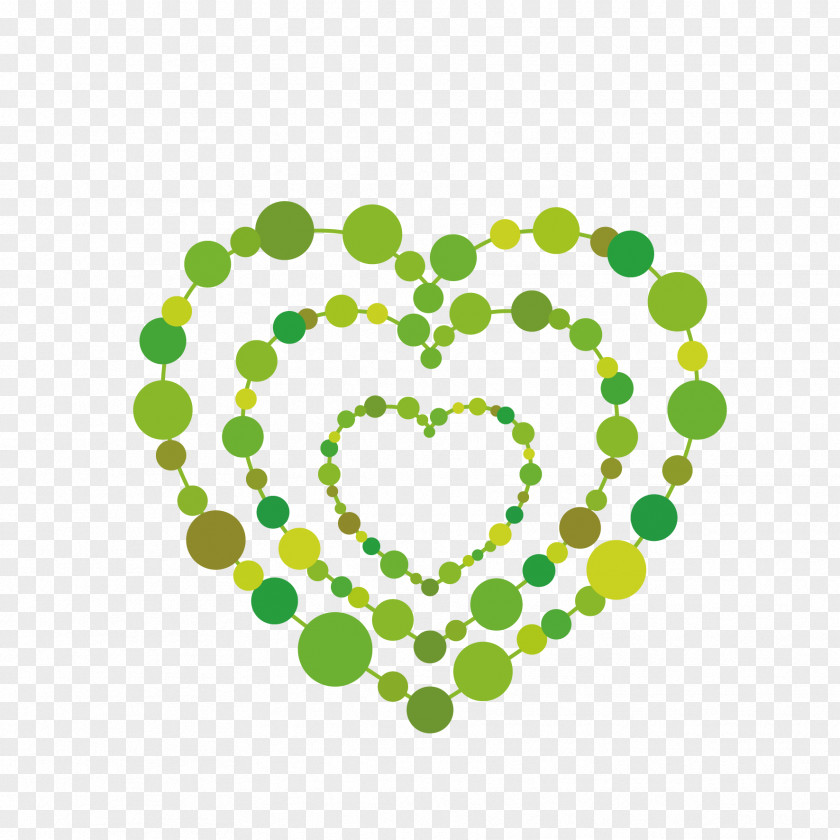 Vector Green Heart-shaped PNG