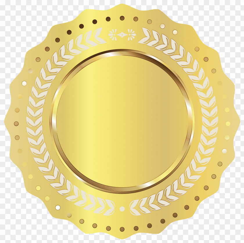 Brass Tableware Yellow Circle Metal PNG