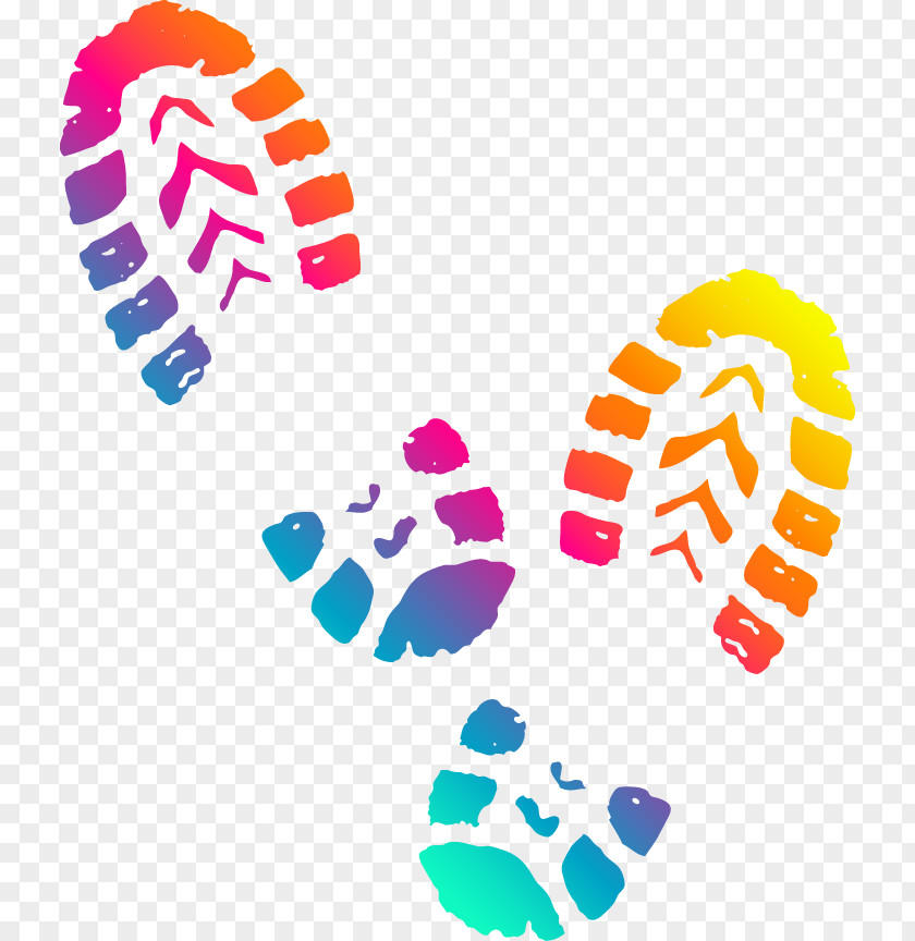 Colorful Hand-painted Cartoon Shoeprint Shoe Boot Converse Footprint Clip Art PNG