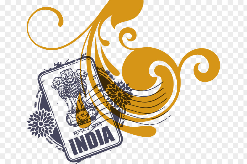 India Indian Passport Stamp Rubber PNG