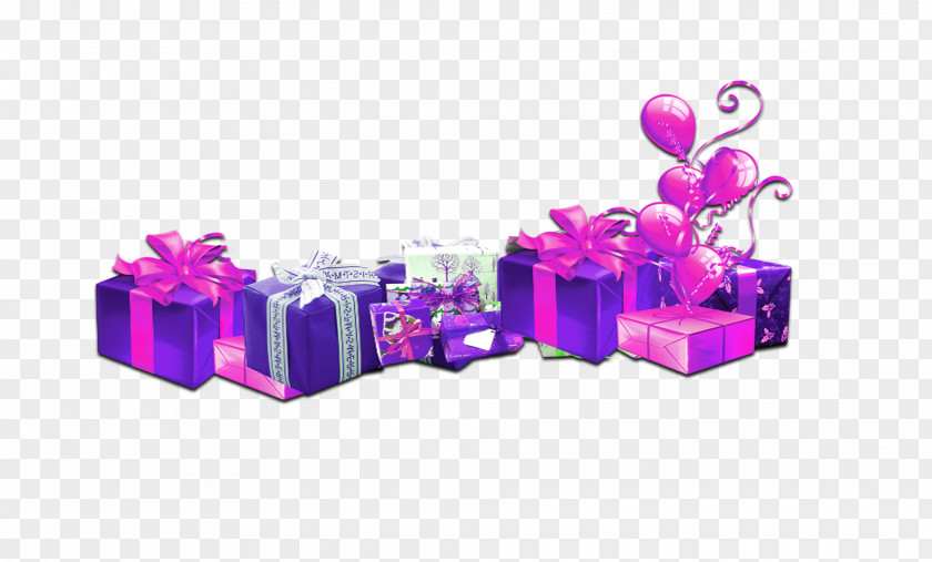 Purple Gift Box Image Graphic Design PNG