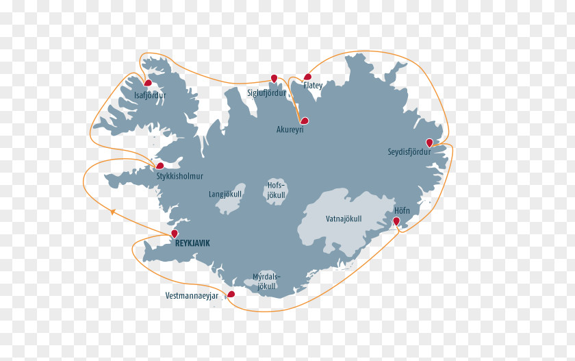Iceland Vatnajökull Mapa Polityczna PNG