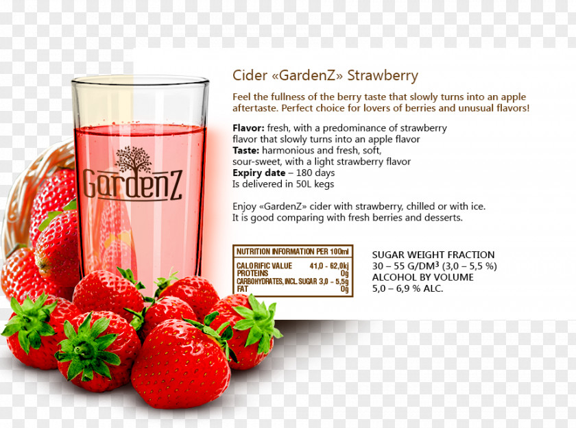 Kvass Cider Strawberry Food Taste PNG
