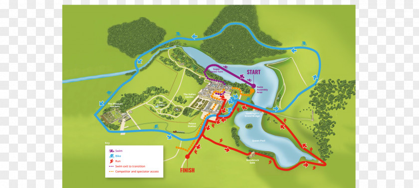 Swim A Lap Day Blenheim Palace Tough Mudder Edinburgh 2018 – Map PNG