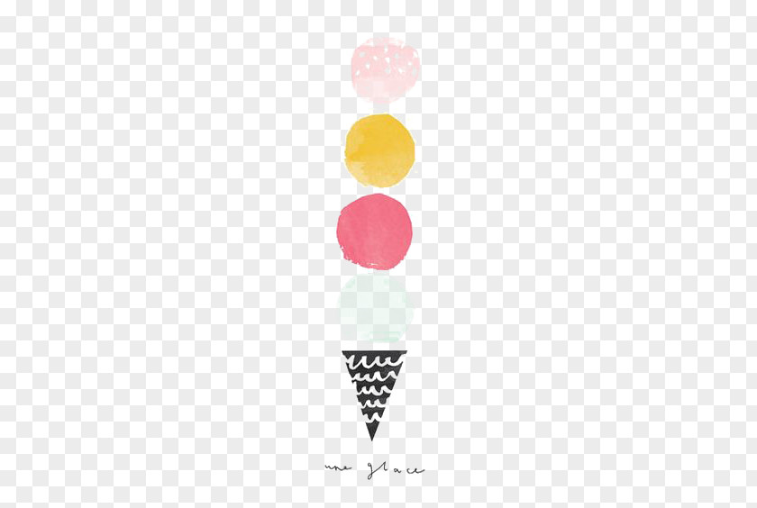 Cartoon Creative Ice Cream Balloon Pattern PNG