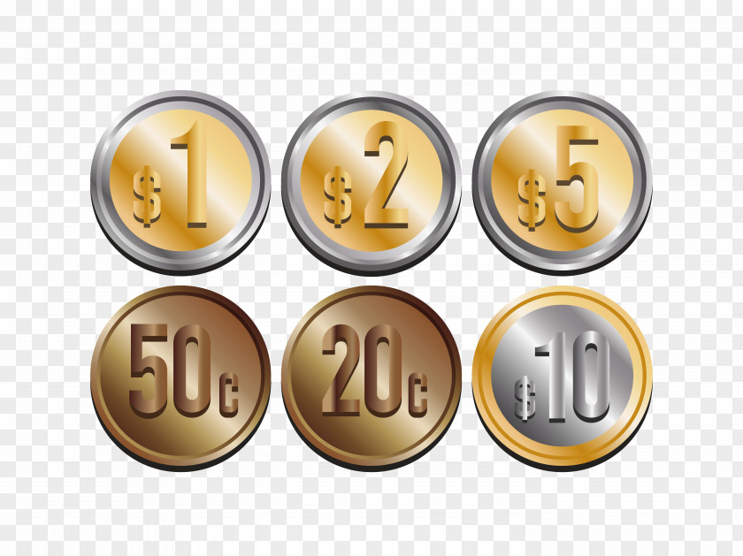 Gold Coin Set PNG