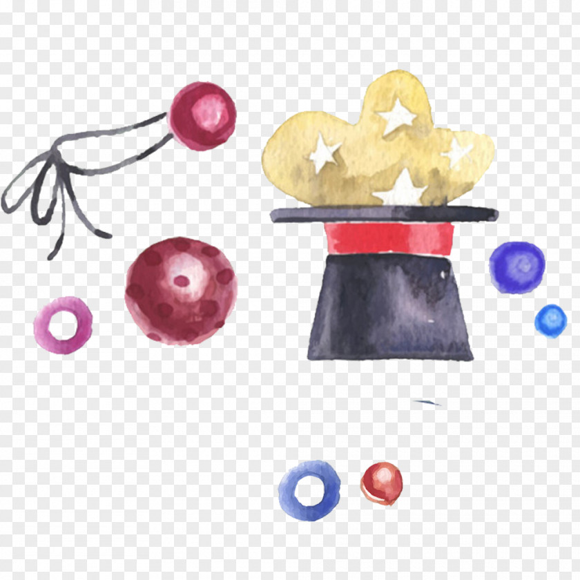 Magic Ball Circus Watercolor Painting PNG