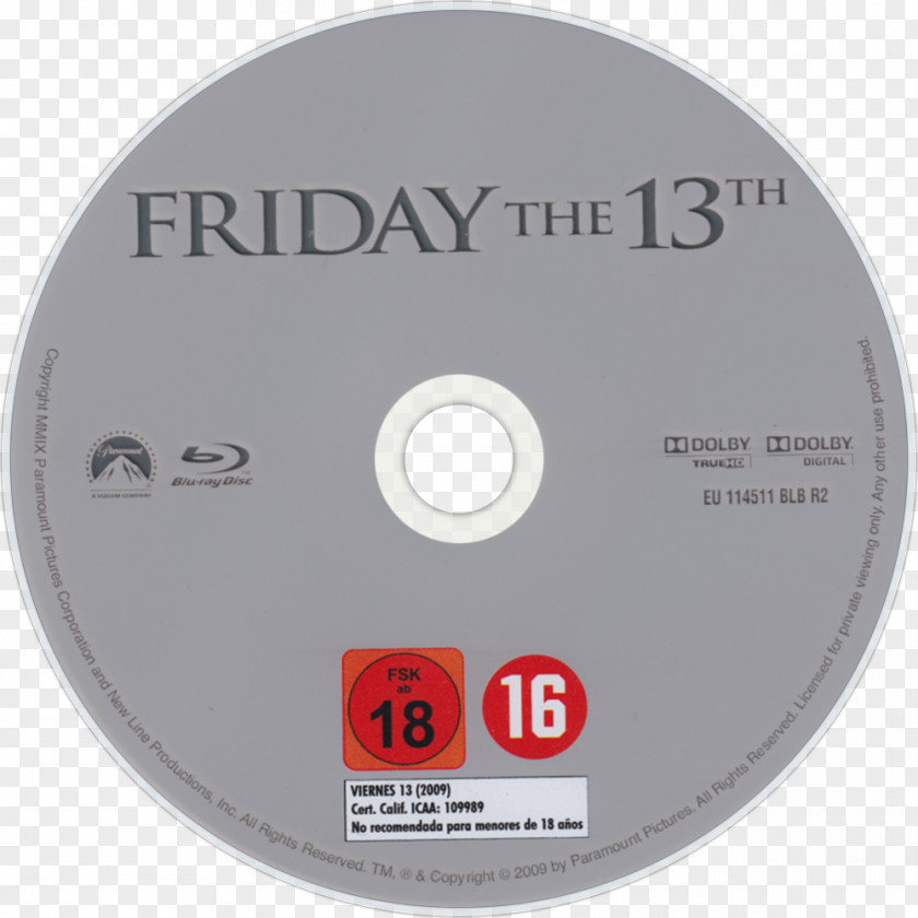 Friday 13 Compact Disc The 13th Brand PNG