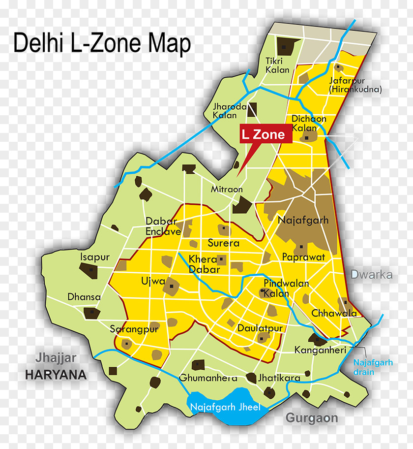 Delhi City Dwarka L Zone Dhansa Dreamz Residency Society L-Zone Map Smart PNG