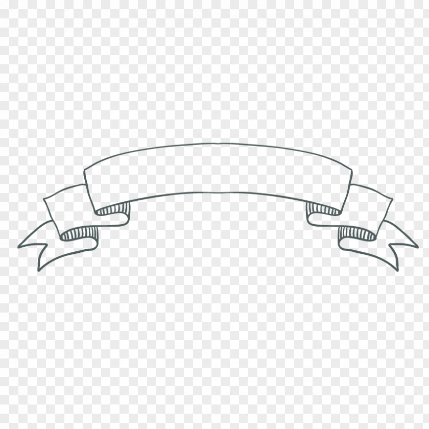 Hand-drawn Line Banner PNG