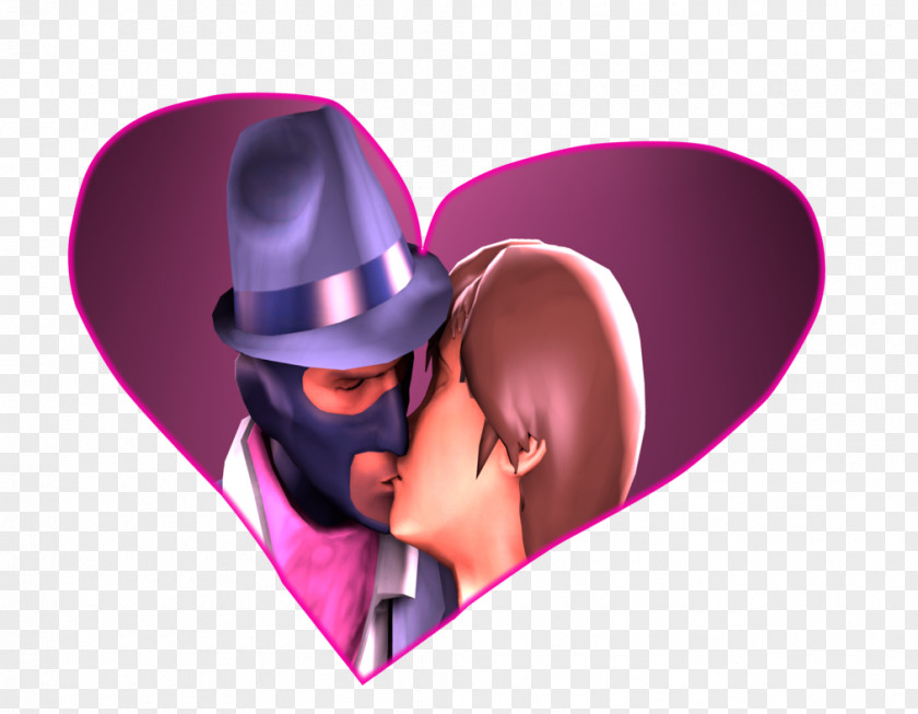 Hat Valentine's Day Heart Pink M PNG