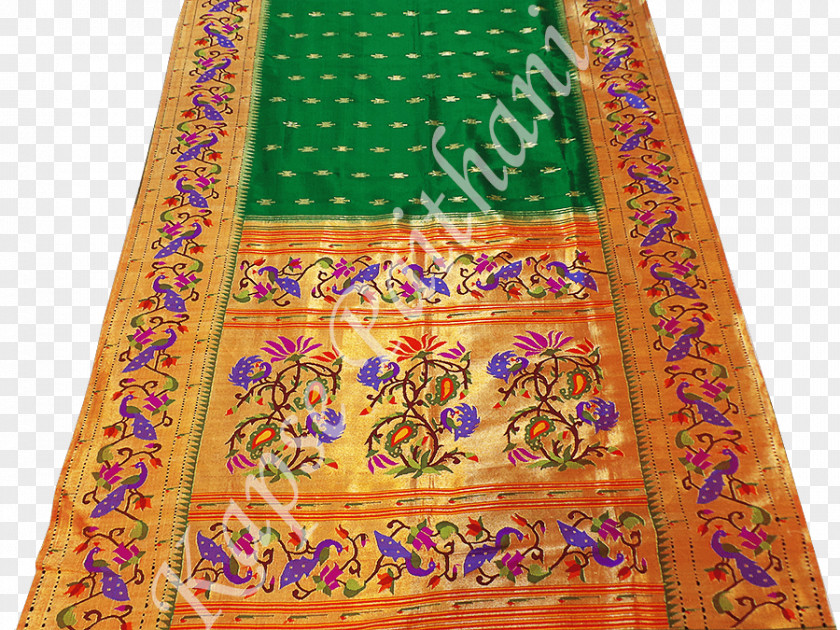 Silk Cloth Kapse Paithani Textile Sari PNG