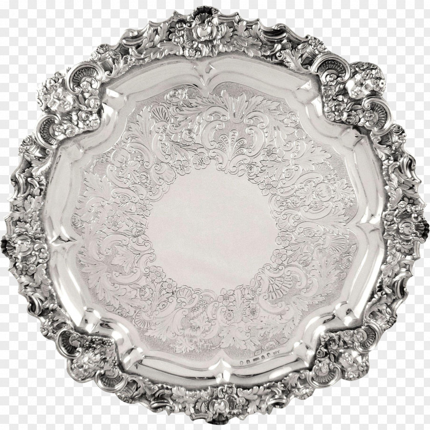 Silver Plate Platter Body Jewellery Picture Frames PNG