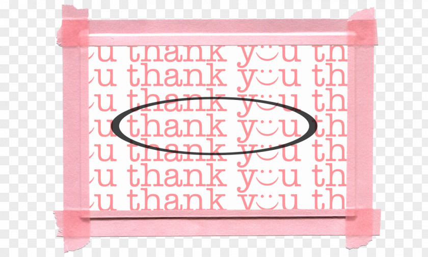 THANK YOU Frame Pink M Wedding Font PNG