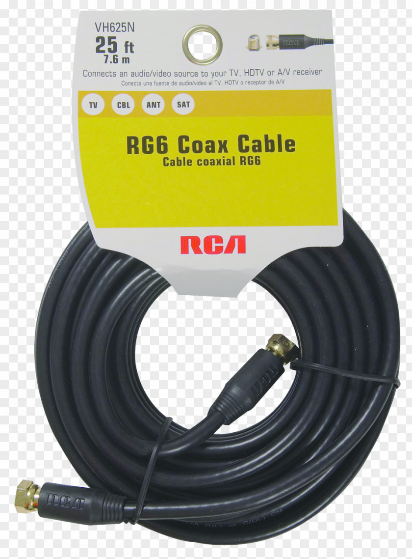 Coaxial Cable RG-6 RCA Connector Speaker Wire PNG