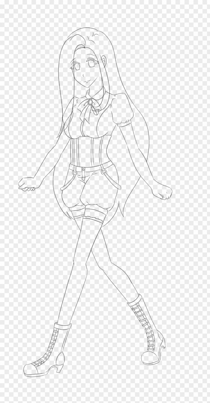 Gothic Style Drawing Line Art Cartoon Sketch PNG